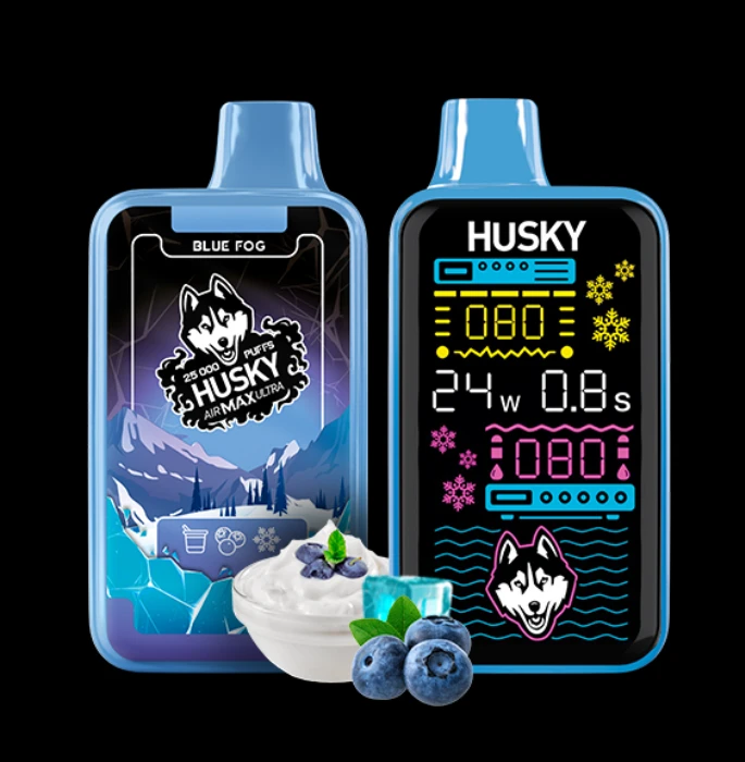 Husky Air Max Ultra 25000 затяжек Blue Fog (Йогурт Черника Лёд) Ultra