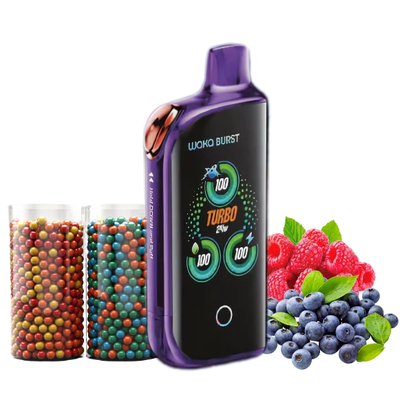 WAKA Burst 41000 затяжек Кислая Жвачка + Черника Малина Вкусовой Микс