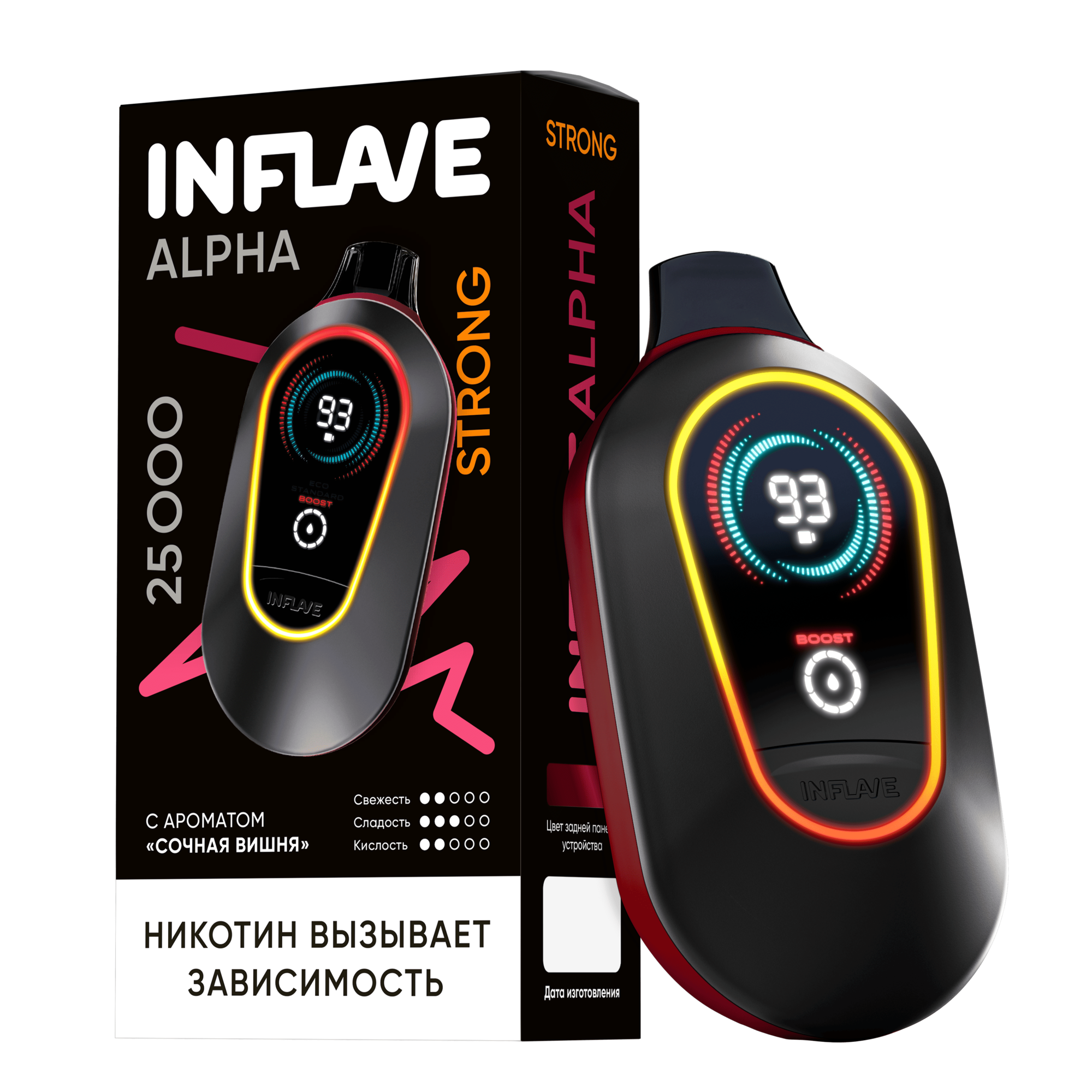Inflave Alpha Strong 25000 затяжек Сочная Вишня