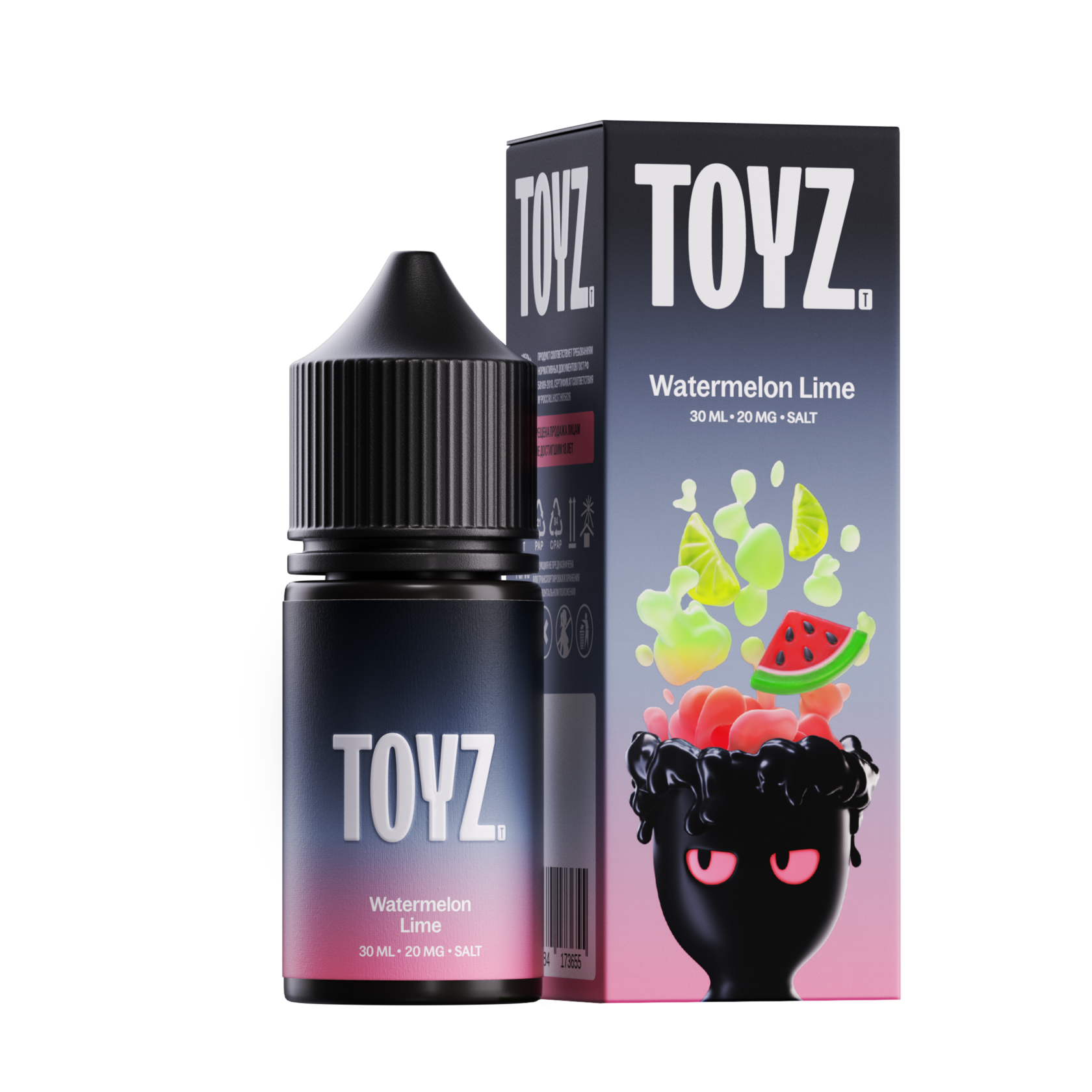 Жидкость TOYZ (STRONG) (ЧЗ) - Watermelon Lime, 30 мл, 50 шт/бл