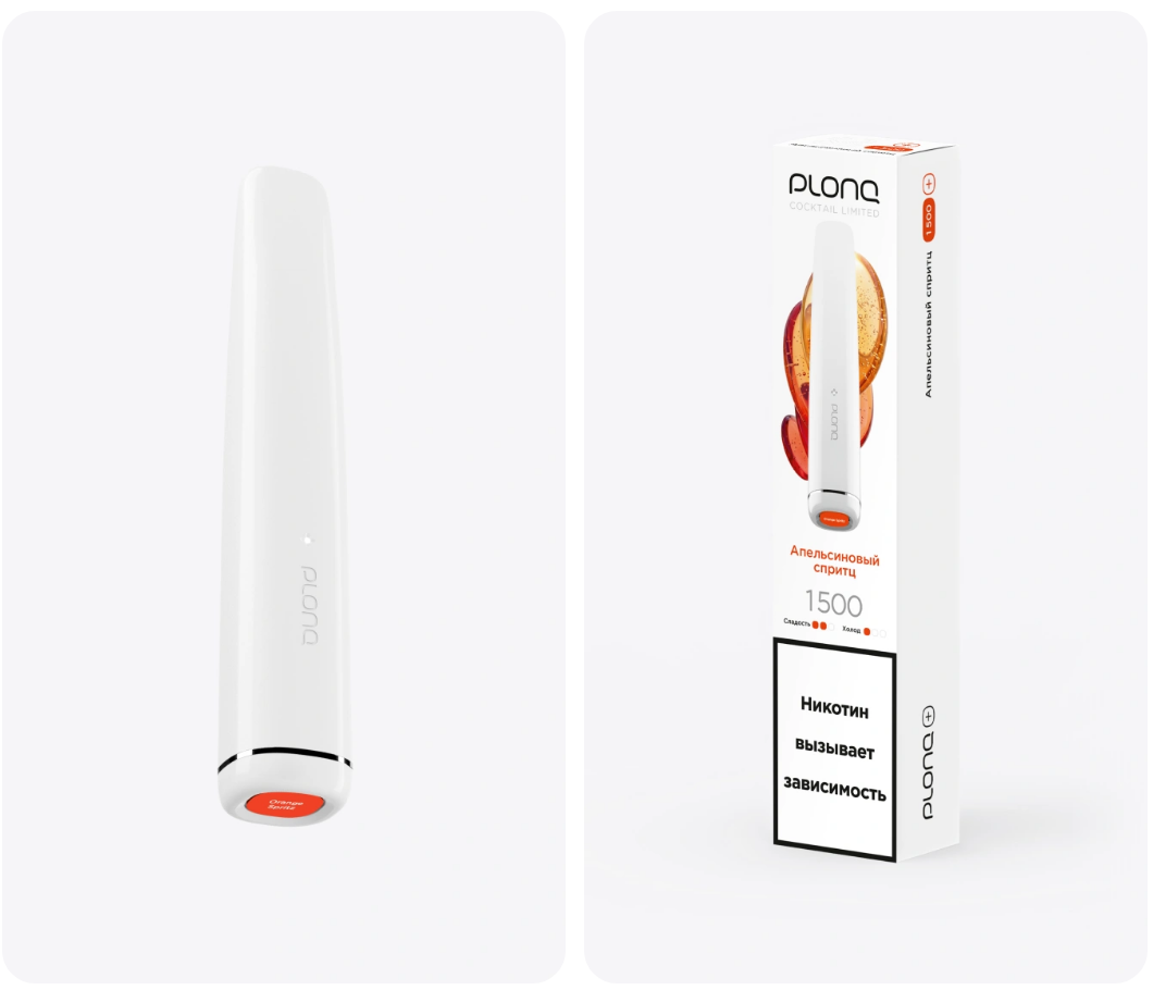 PLONQ Plus Coctail 1500 затяжек Апельсиновый Спритц