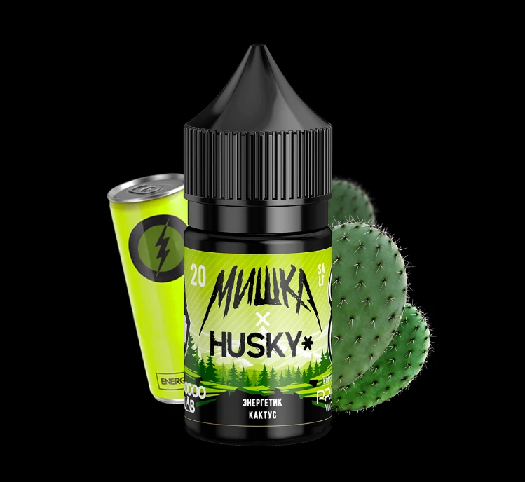 Жидкость Мишка x Husky Strong Энергетик Кактус 30 мл