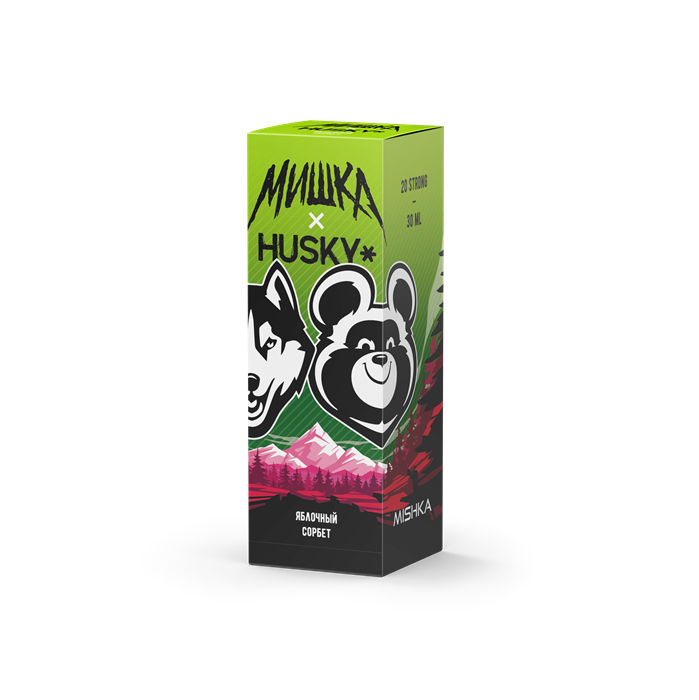 Жидкость Мишка x Husky 20 мг Яблочный Сорбет 30 мл