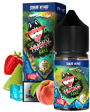Жидкость Husky Import Fake Sour King (Клубника Персик Лайм Лёд) 30мл
