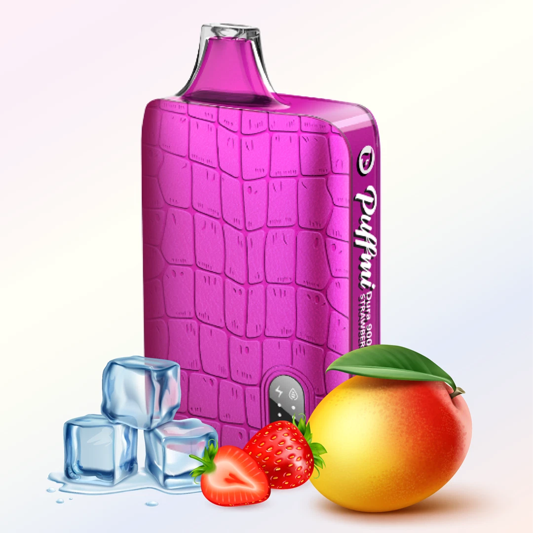 Puffmi DURA 9000 Затяжек Strawberry Mango Ice (Клубника Манго Лёд)