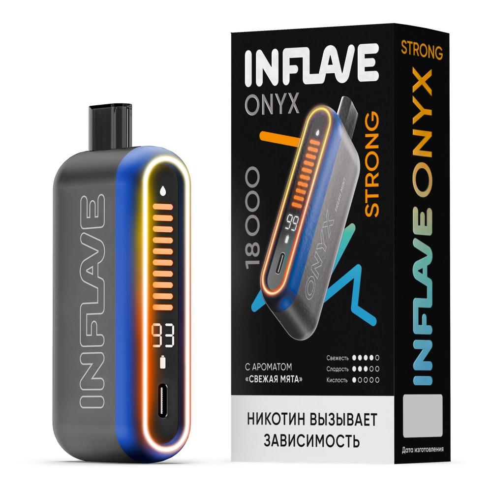 Inflave Onyx Strong 18000 затяжек Свежая Мята