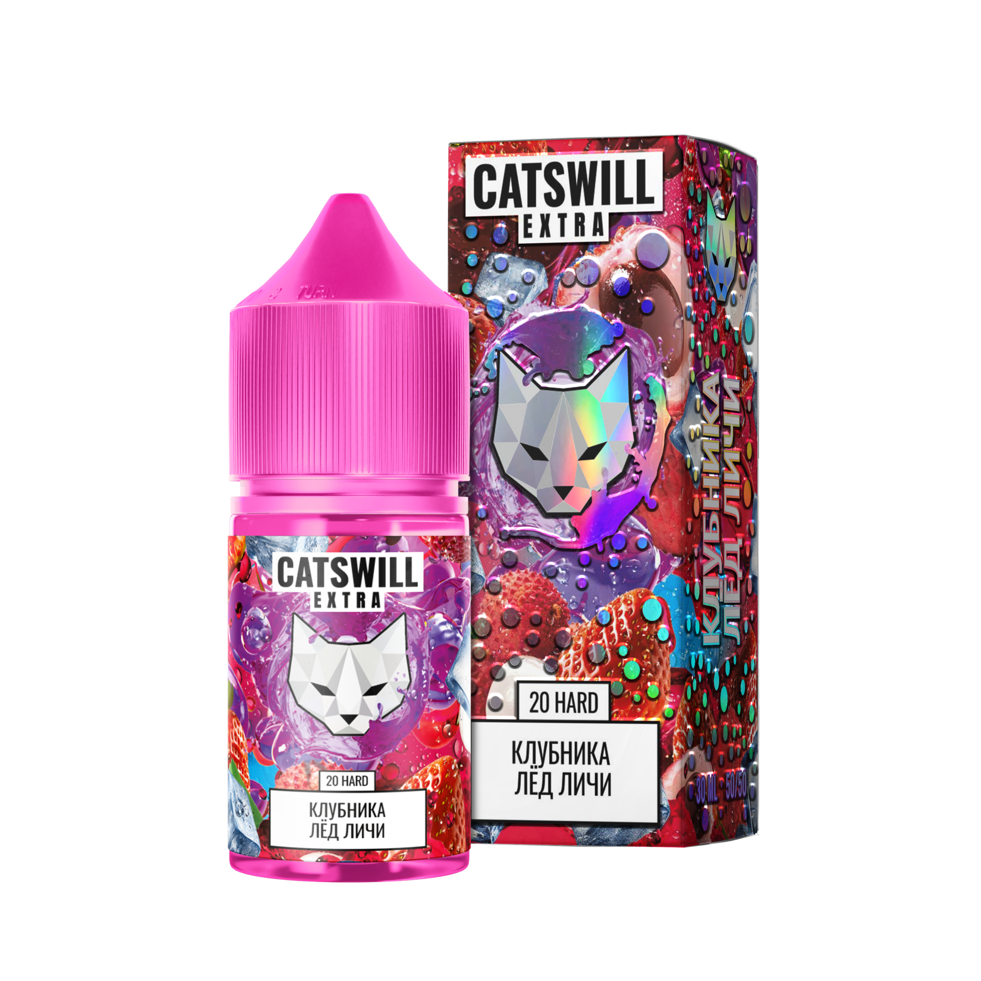 Жидкость Catswill Extra Strong Клубника Лёд Личи 30 мл