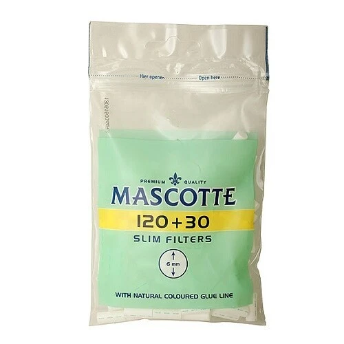 Фильтры Сигаретные Mascotte Slim Filters 150 шт. (6 мм / 15 мм)