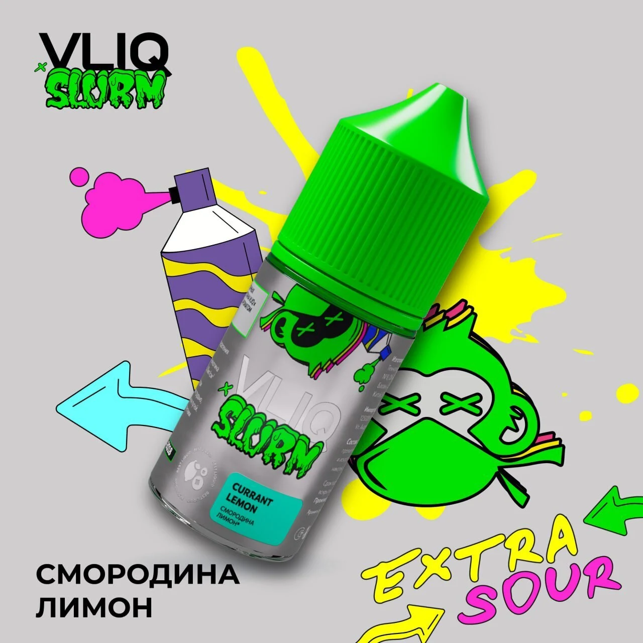 Жидкость Vliq x Slurm Strong Смородина Лимон 30 мл