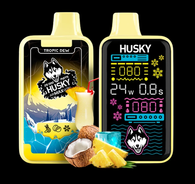 Husky Air Max Ultra 25000 затяжек Tropic Dew (Ананас Кокос Лёд) Strong