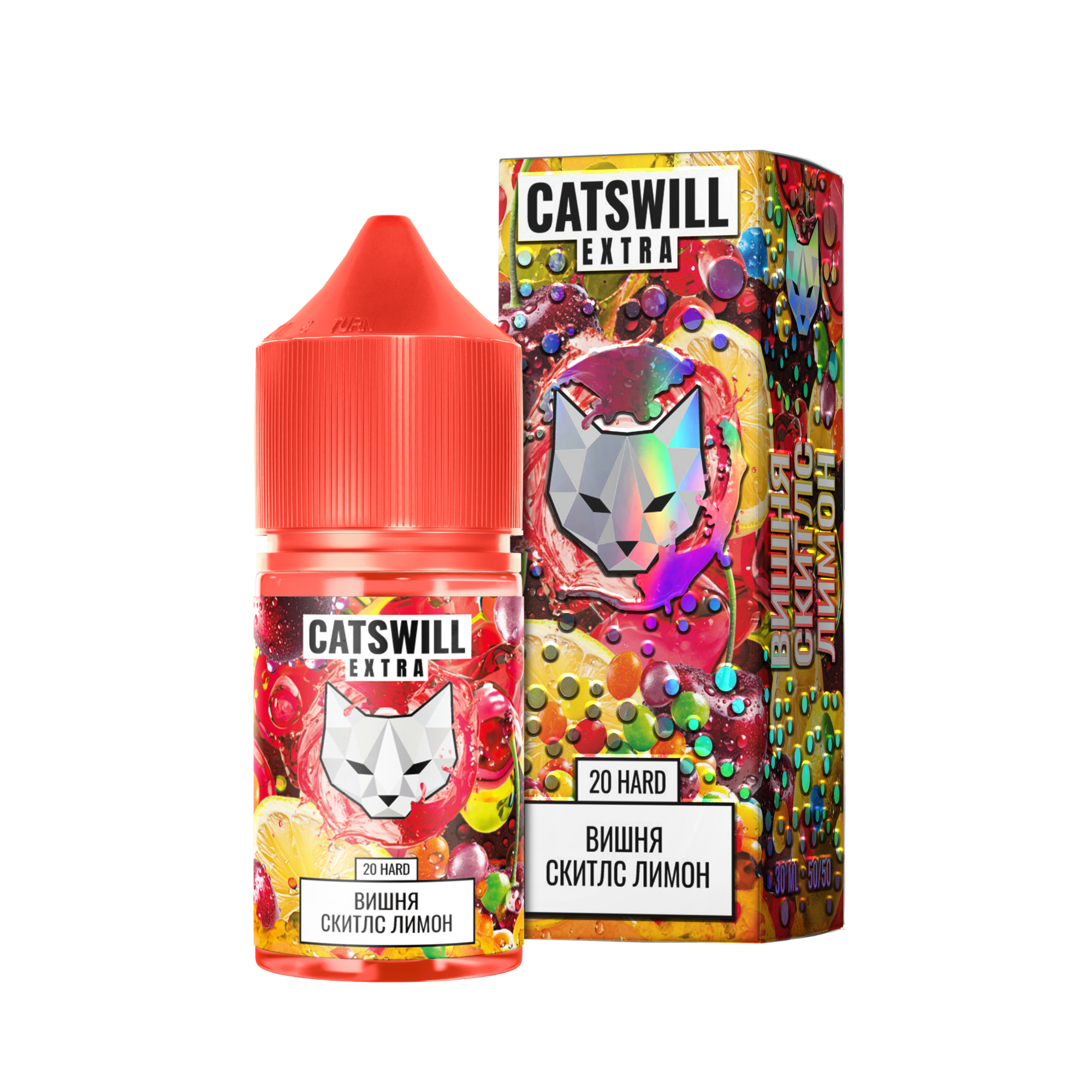 Жидкость Catswill Extra Strong Вишня Скитлс Лимон 30 мл
