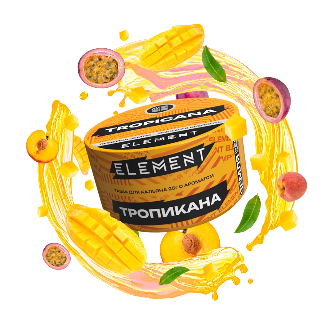 Табак для кальяна Element Tropicana (Персик Манго Маракуйя) Earth 25 гр