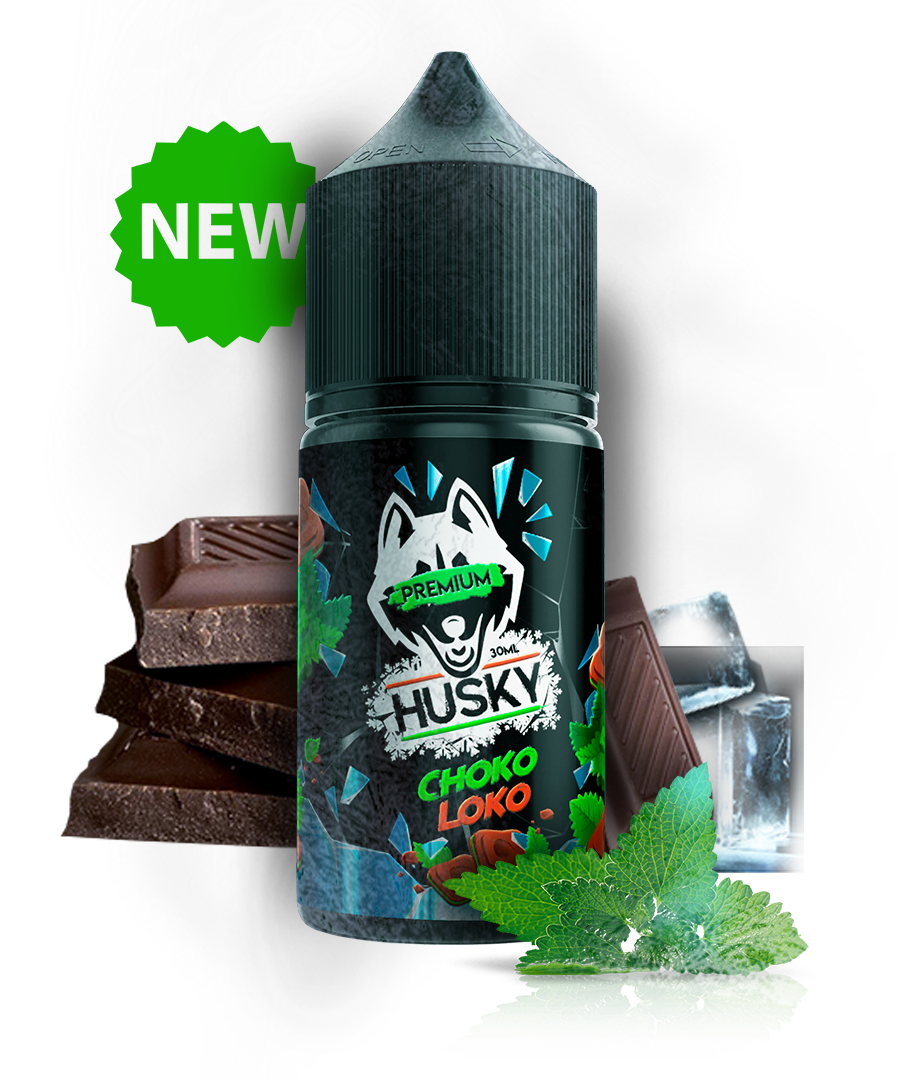 Жидкость Husky Premium Strong Choko Loko (Тёмный Шоколад Перечная Мята Лёд) 30 мл
