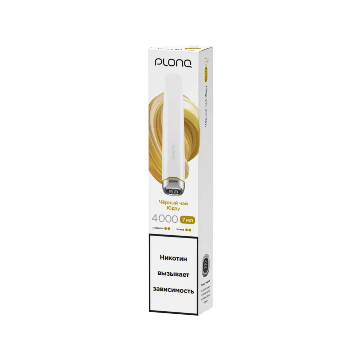 PLONQ Plus Pro 4000 Затяжек Чёрный Чай Юдзу