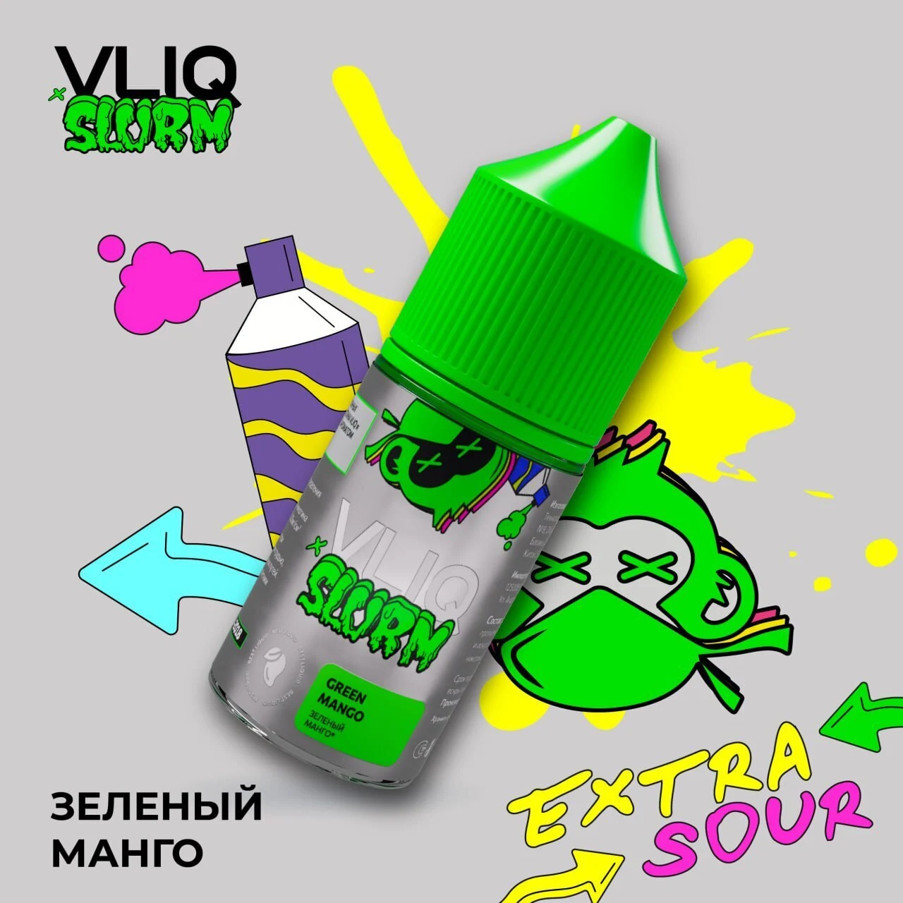 Жидкость Vliq x Slurm Strong Зелёное Манго 30 мл