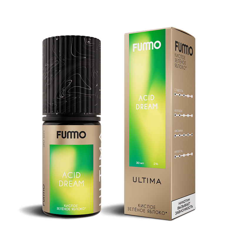 Жидкость Fummo Ultima Кислое Зелёное Яблоко 30 мл