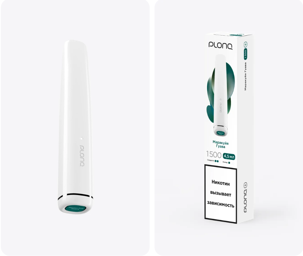 PLONQ Plus 1500 Затяжек Маракуйя Гуава