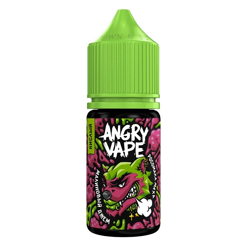 Жидкость Angry Vape Salt, 30 мл,(ЧЗ) Росомаха Маха (Малиновый Джем), 2% ultra