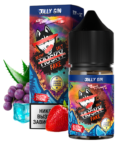 Жидкость Husky Import Fake Strong Jolly Gin (Алоэ Виноград Клубника Лёд) 30мл