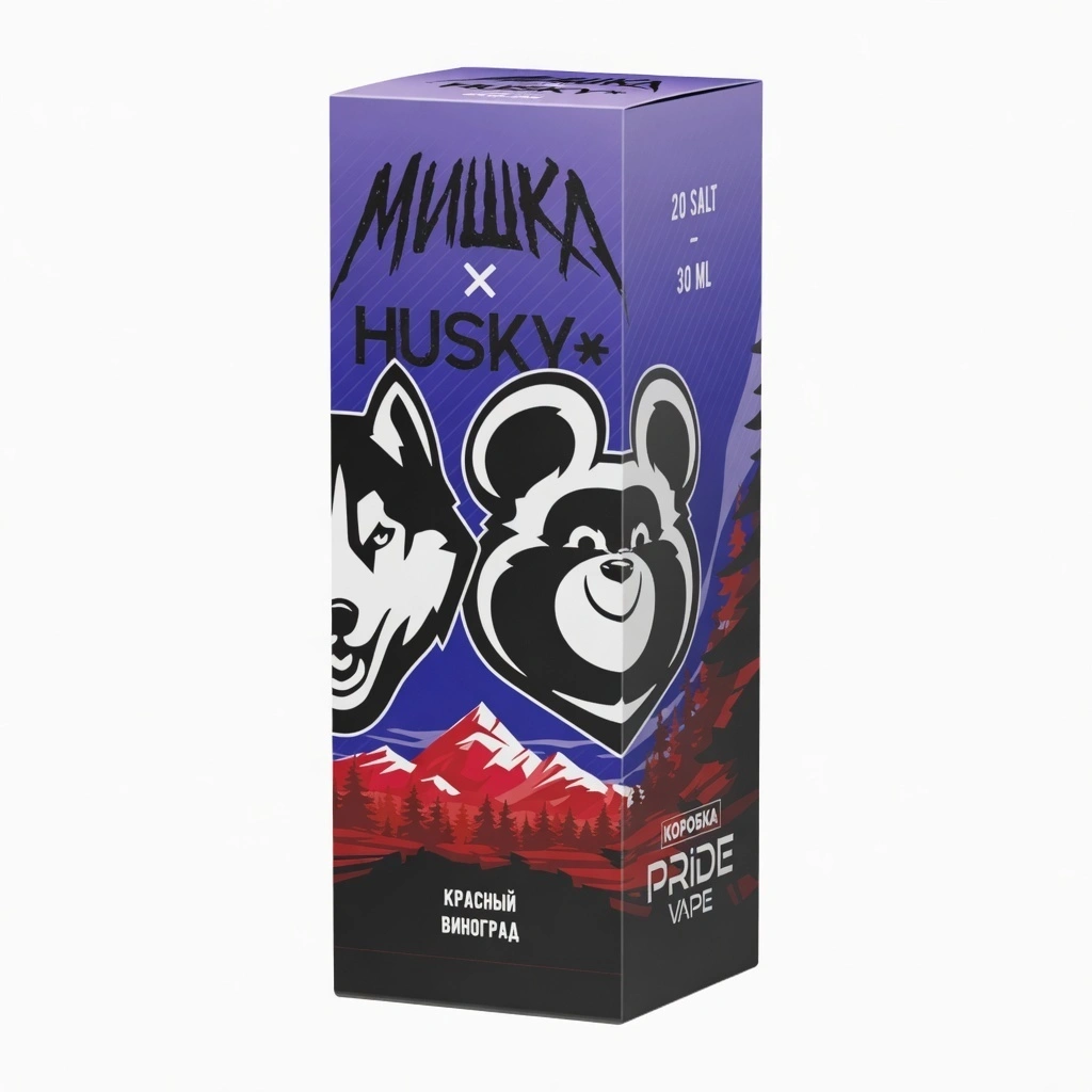 Жидкость Мишка x Husky Strong Красный Виноград 30 мл