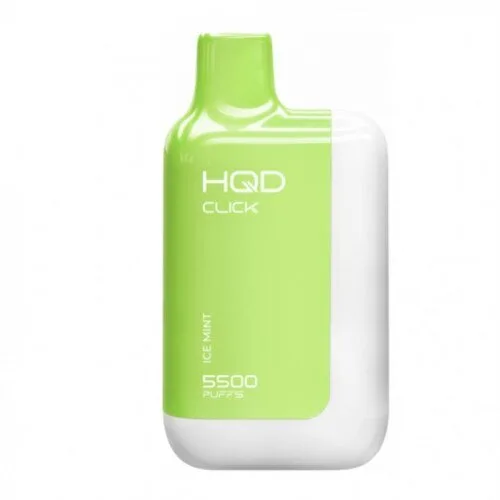 HQD Click 5500 затяжек (Устройство+Картридж) Ice Mint (Ледяная Мята)