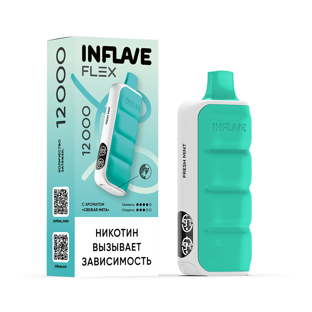 INFLAVE FLEX 12000 Затяжек Свежая Мята