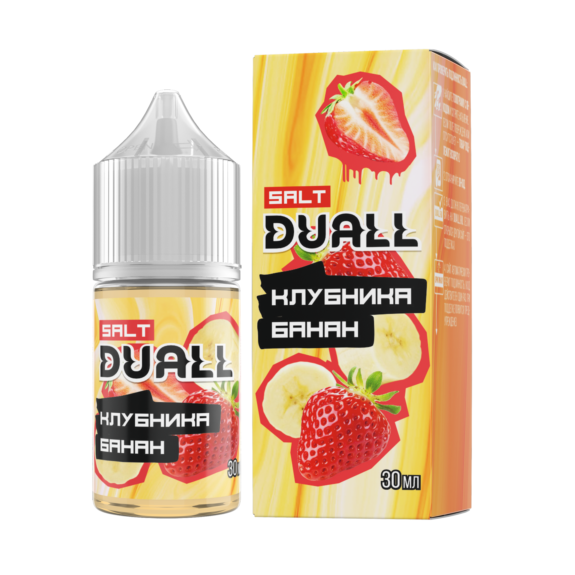 Жидкость Duall Strong Клубника Банан 30 мл