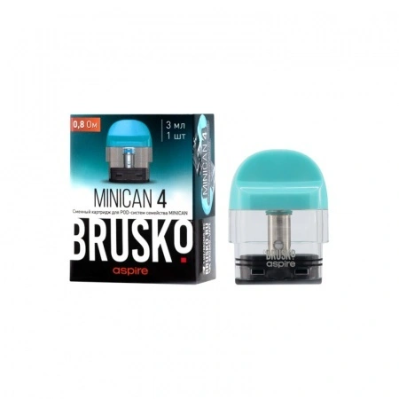 Картридж Brusko Minican 4 0.8 Ω 3 мл. Бирюзовый