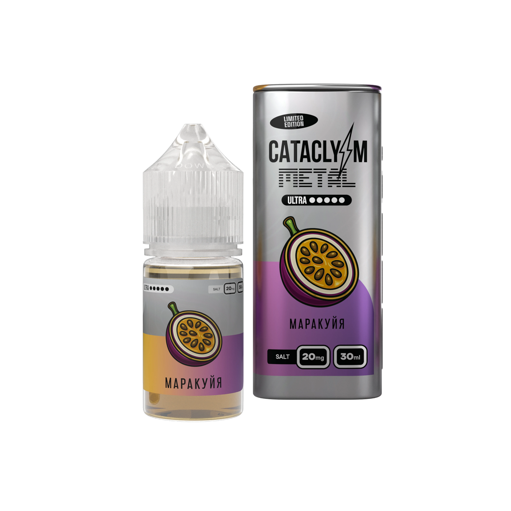 Жидкость Cataclysm Metal Salt 20 мг Маракуйя 30 мл