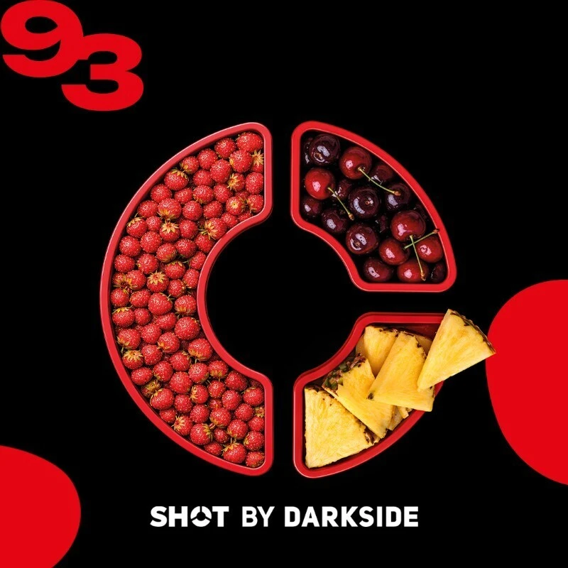 Табак для кальяна Darkside Shot 93 Земляника Вишня Ананас 25 гр