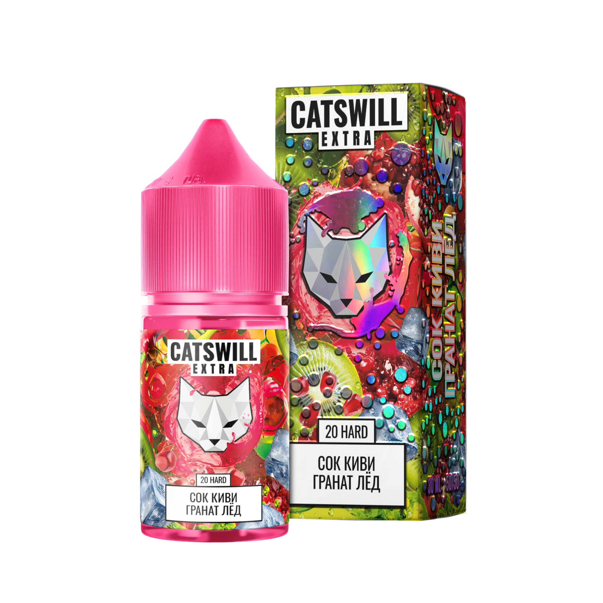 Жидкость Catswill Extra Strong Сок Киви Гранат Лёд 30 мл