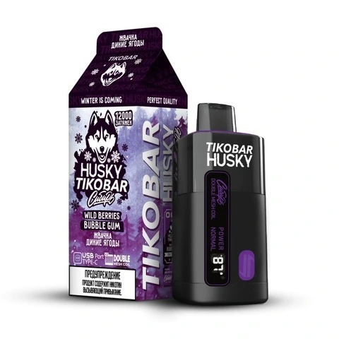 ЭСДН Husky Tikobar 12000 Wild Berries Bubble Gum Strong