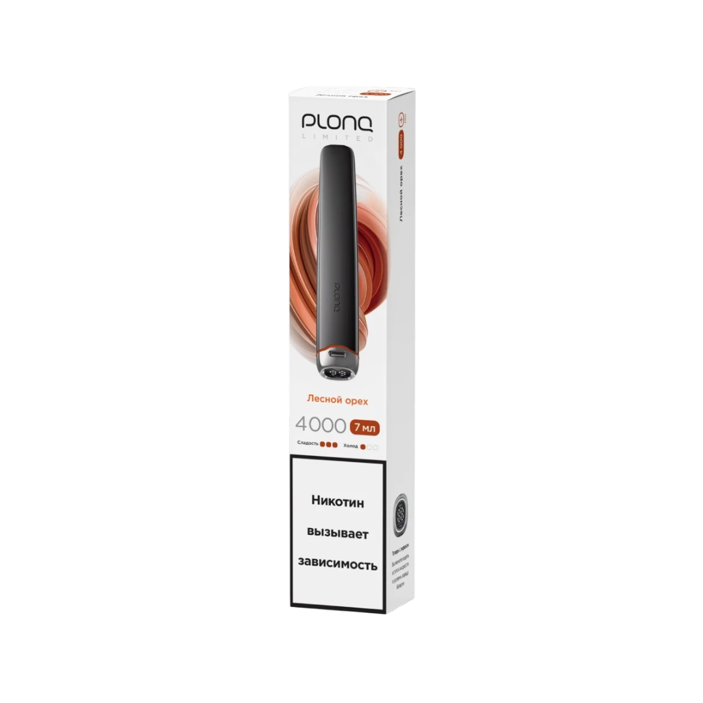 PLONQ Plus Pro Black Edition 4000 Затяжек Лесной Орех