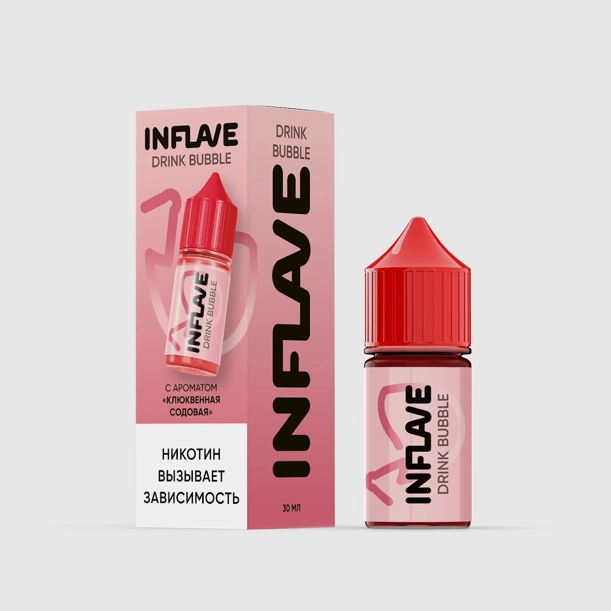 Жидкость Inflave Drink Bubble 20 мг Клюквенная Содовая 30 мл