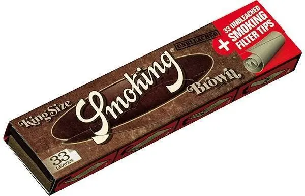 Бумага сигаретная Smoking King Size Brown + Filter Tips