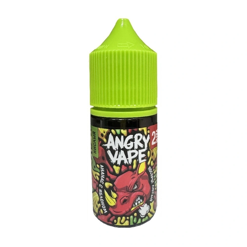 Жидкость Angry Vape Salt, 30 мл,(ЧЗ) Носорог Лютый (Ананас с Яблоком), 2% ultra