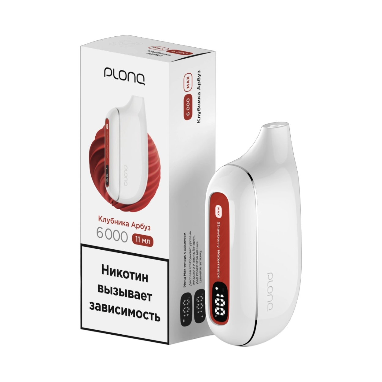 PLONQ MAX 6000 Затяжек Клубника Арбуз