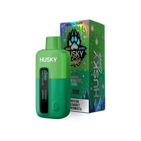 Husky X Сибирь 15000 затяжек Kiwi Cactus Lime (Киви Кактус Лайм)