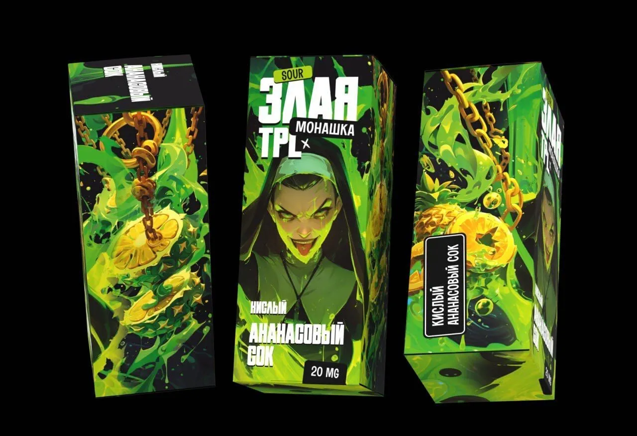 Жидкость Злая Монашка Sour Кислый Ананасовый Сок 30 мл