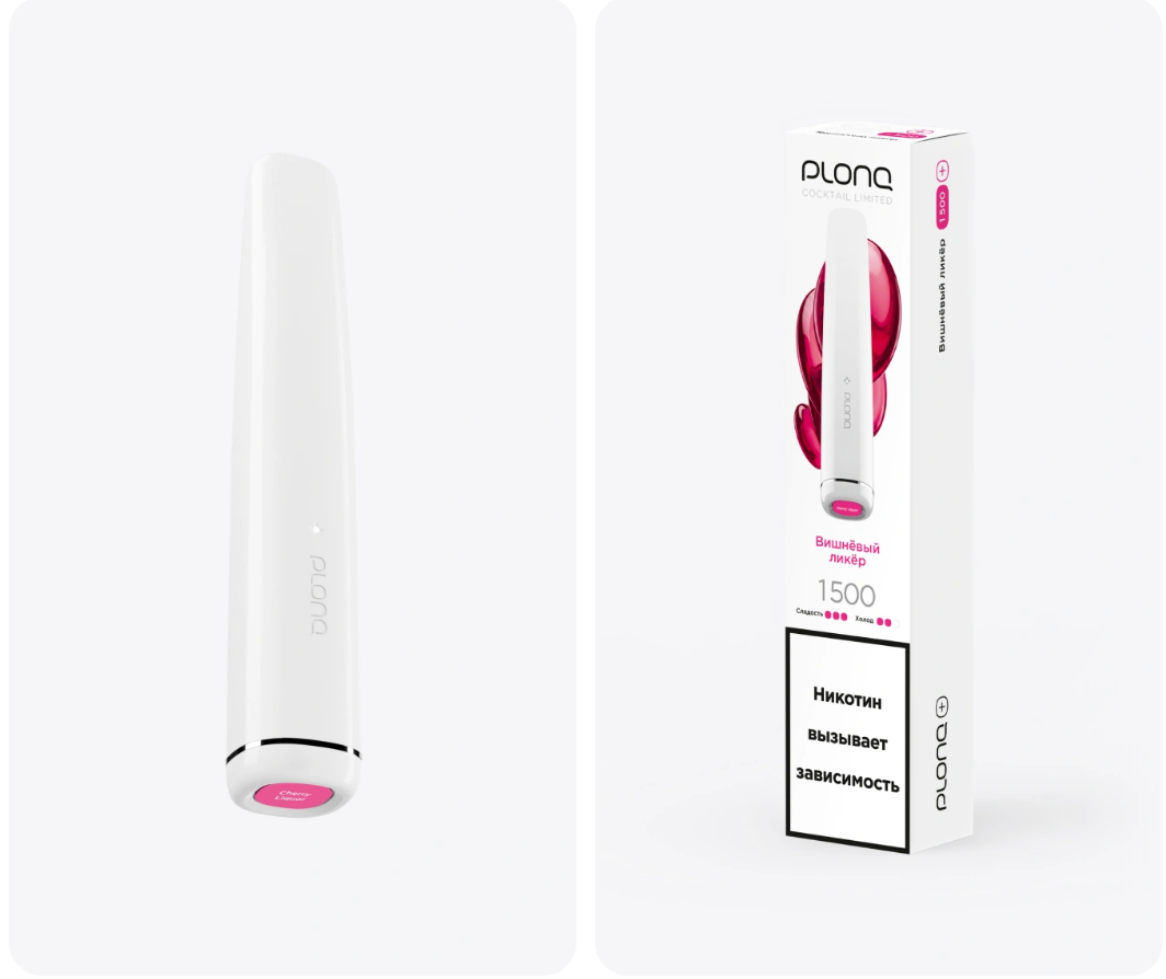 PLONQ Plus Coctail 1500 затяжек Вишнёвый Ликёр