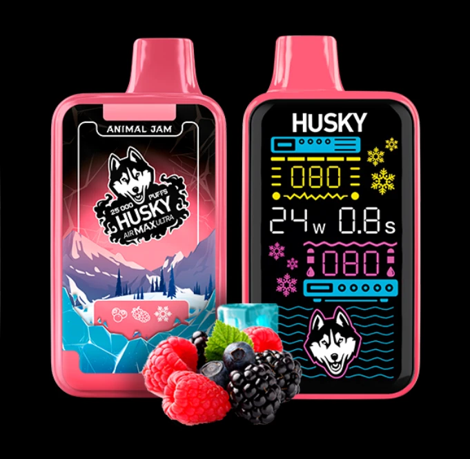 Husky Air Max Ultra 25000 затяжек Animal Jam (Лесные Ягоды Малина Лёд) Strong