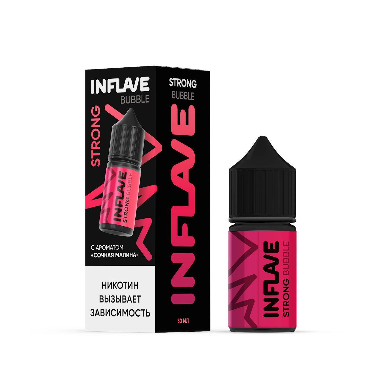 Inflave Strong Bubble Сочная Малина 30 мл