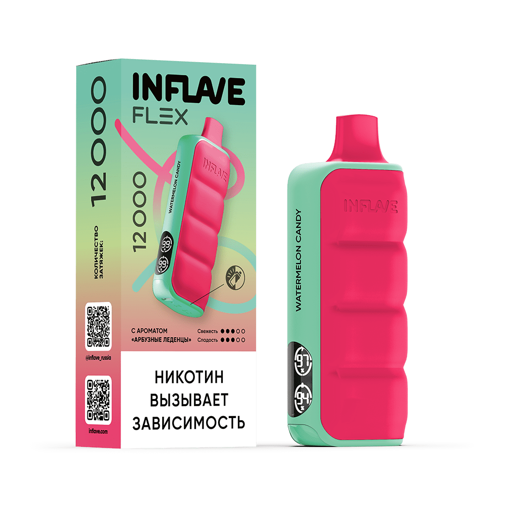 INFLAVE FLEX 12000 Затяжек Арбузные Леденцы