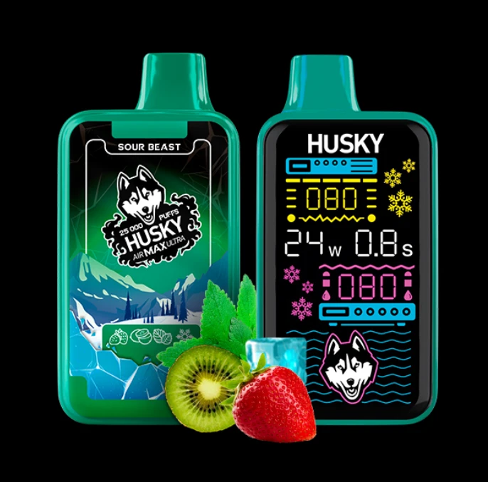 Husky Air Max Ultra 25000 затяжек Sour Beast (Клубника Киви Мята Лёд) Strong