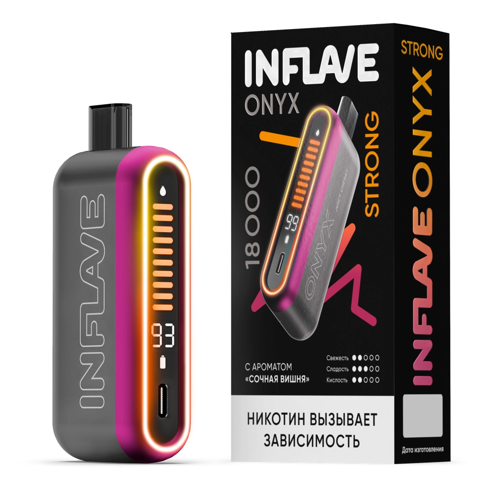 Inflave Onyx Strong 18000 затяжек Сочная Вишня