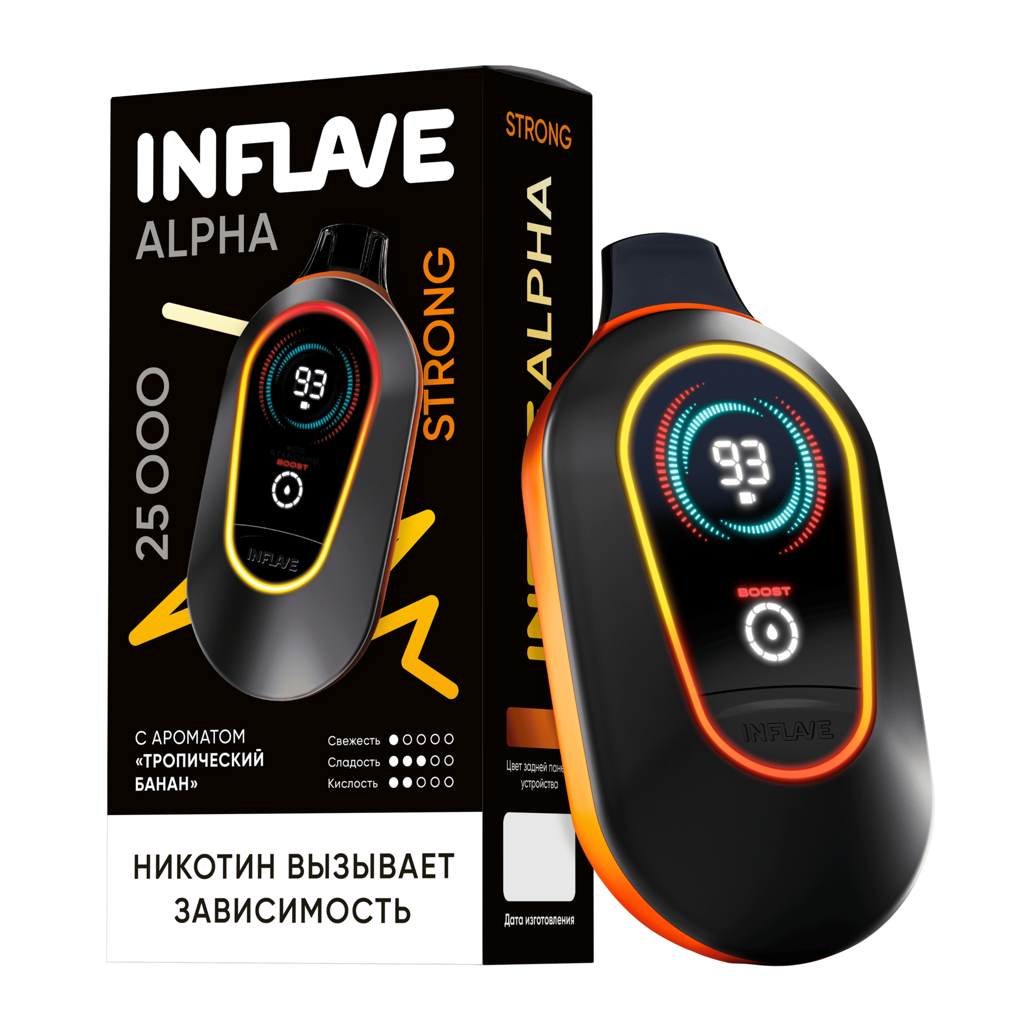 Inflave Alpha Strong 25000 затяжек Тропический Банан