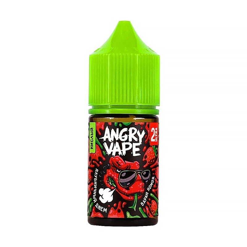 Жидкость Angry Vape Кислый Клубничный Джем 30 мл. 20