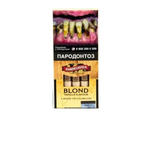 Сигариллы Handelsgold Vanilla Wood Tip Cigarillos Blond*5*10*20 МТ