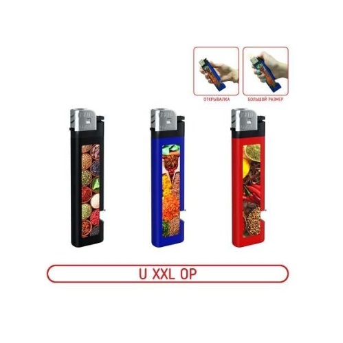 Зажигалка механическая U XXL OP (с открывалкой)