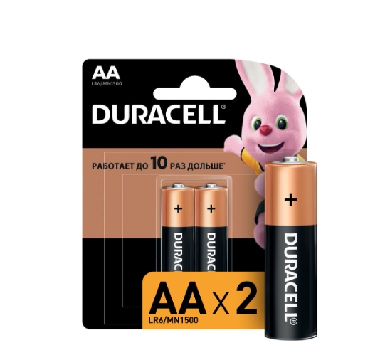 DURACELL Батарейки АА 2шт CN